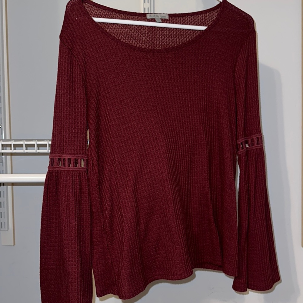 Burgundy Flowy Shirt